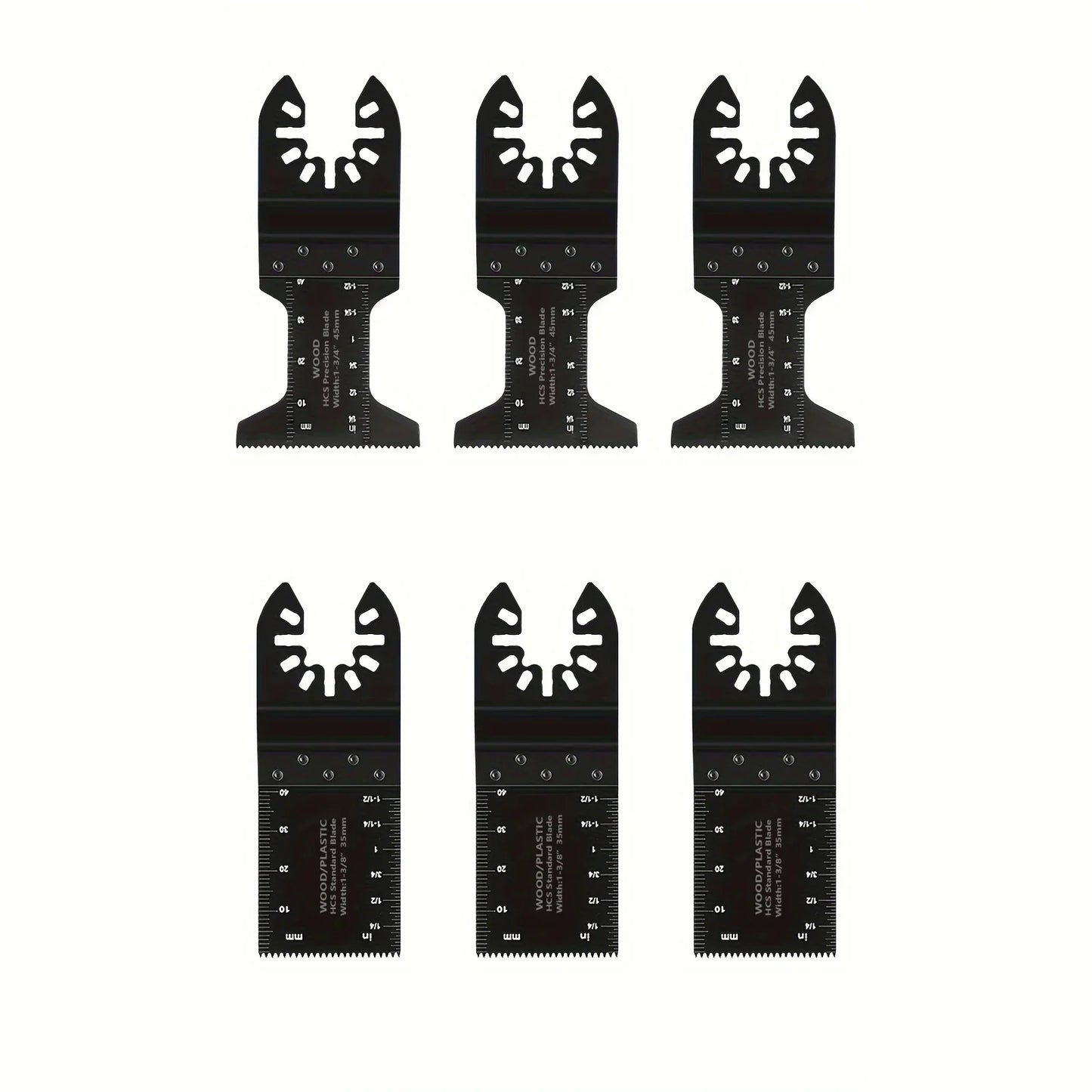 Titanium Oscillating Blades Kit: Cuts Metal/Wood/Plastic/Hard Material/Nails. Fits Dewalt, Rockwell, Milwaukee, Makita, Bo