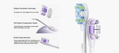 MIJIA Oscillation Electric Toothbrush Pro,Smart 4 Modes,IPX8 Waterproof Sonic Vibration Toothbrushes,180-day Battery Life
