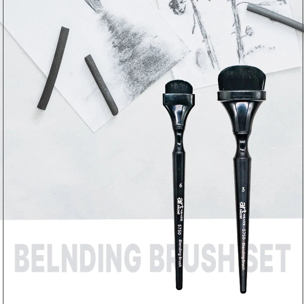 Artsecret Charcoal Drawing Blending Brushes Set for Painting Sketch Drawing Tools Charcoal Ink Blending Supplies