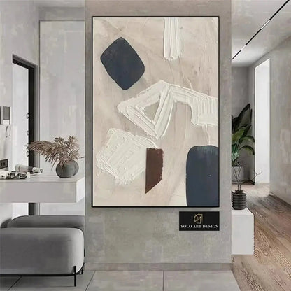 Texture Handmade Painting on Canvas Abstract Colorful Modern Minimalism Wall Art Decor Large