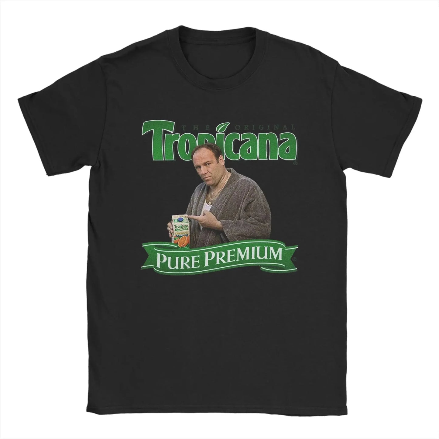 The Sopranos T-Shirts for Men  Novelty Pure Cotton Tees Round Neck Short Sleeve T Shirts Unique Clothing