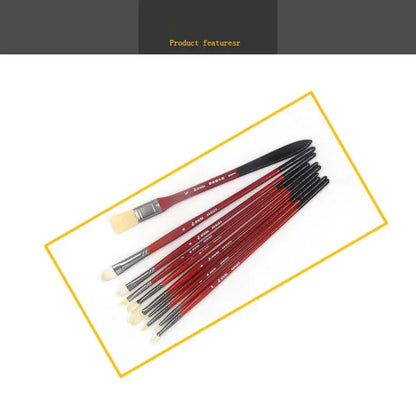 10 multi-functional artist paint brushes Bristle, wool, nylon hair Birch short rod acrylic oil painting gouache pens paint brush