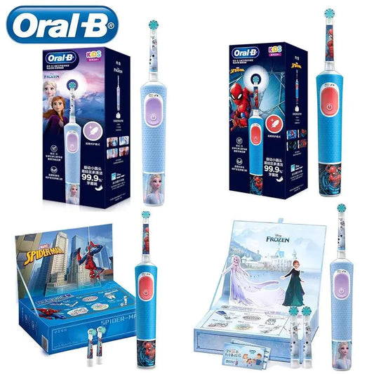 Oral-B Kids Electric Toothbrush Oral B D103 Marvel's Spiderman Frozen , Soft toothbrush bristles for Kids 3+