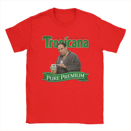 The Sopranos T-Shirts for Men  Novelty Pure Cotton Tees Round Neck Short Sleeve T Shirts Unique Clothing