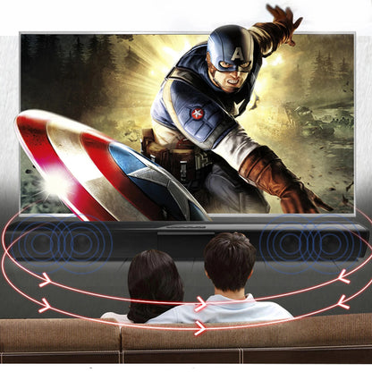 Soundbar Speakers, Bluetooth 5.3, Stereo Soundbar Surround Sound Home Cinema with Remote Control, Support RCA AUX TF-Card