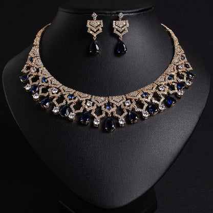 Exquisite Appeal Women High Jewelry Set 2 Piece Necklace Earrings Dress Accessories for Festive Wedding Prom Host Gift 2026