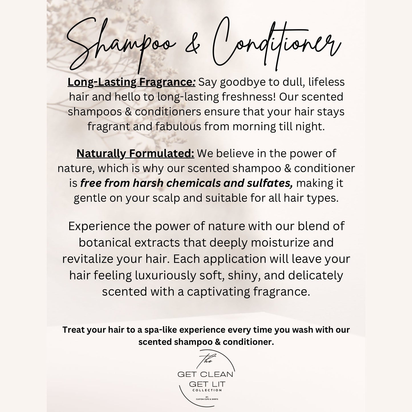 Baccarat Shampoo or Conditioner