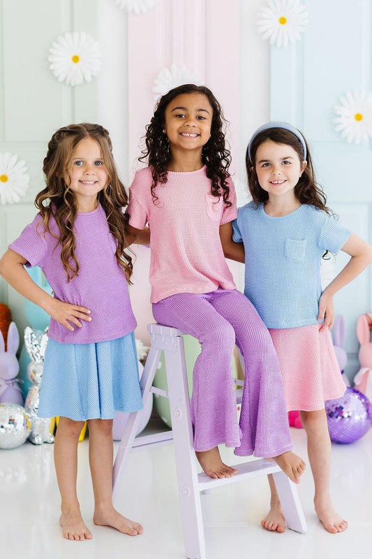Sky Blue Scrunchy Pocket Tee