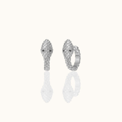 Snake Huggie Hoop Earrings