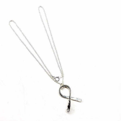 Sterling Silver Awareness Ribbon Necklace