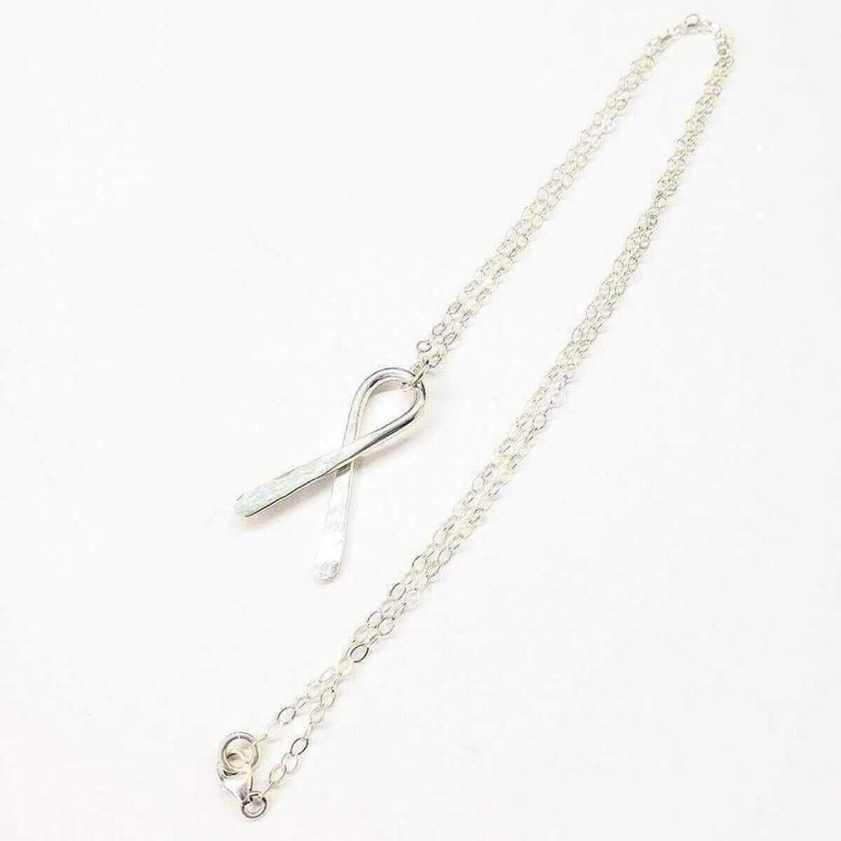 Sterling Silver Awareness Ribbon Necklace
