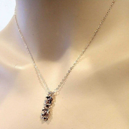 Super Sparkly Rose Gold Rock Candy Crystal Bar Necklace