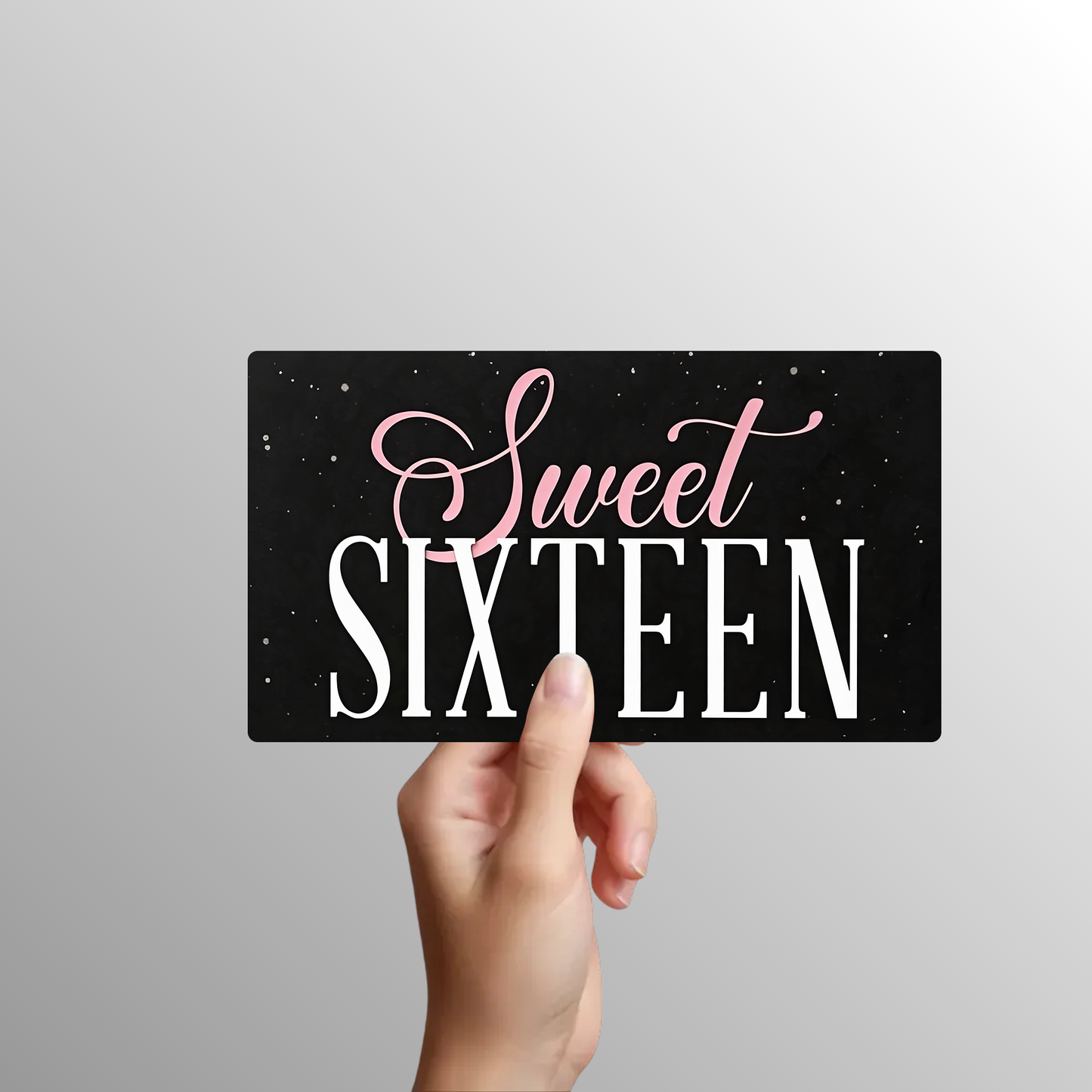 Sweet 16 Photo Booth Props - 6 Double-Sided PVC Signs