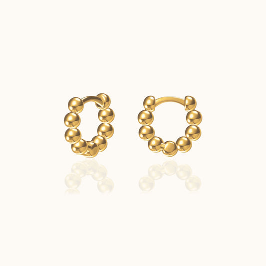 Thick Bead Hoop Earrings