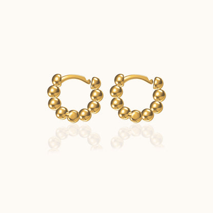 Thick Bead Hoop Earrings