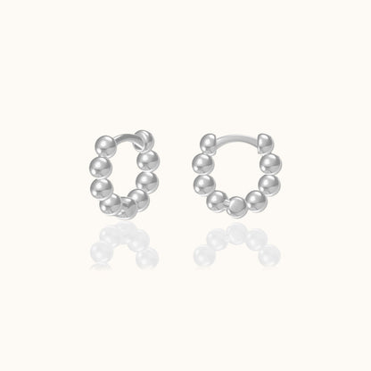 Thick Bead Hoop Earrings