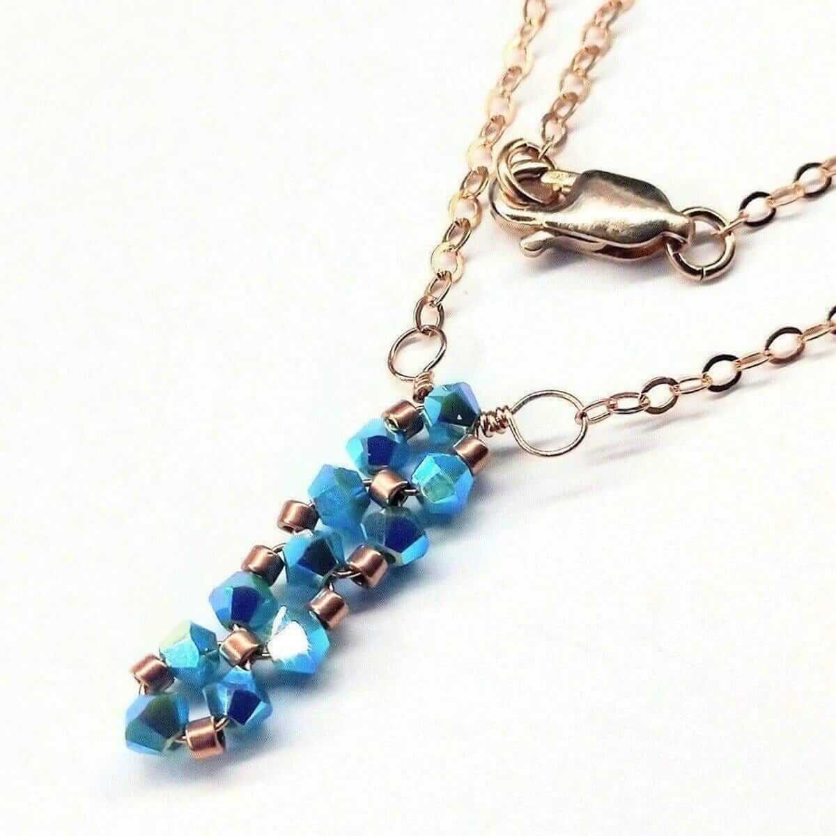 Tiny Super Sparkly Rock Candy Crystal Bar Necklace