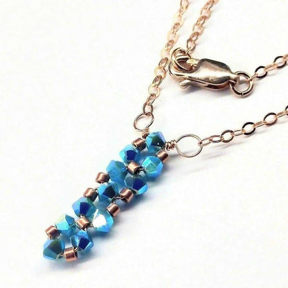 Tiny Super Sparkly Rock Candy Crystal Bar Necklace