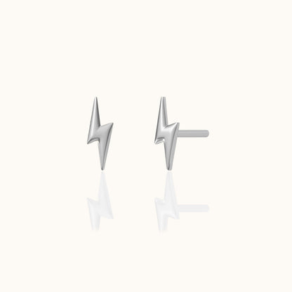 Tiny Lightning Bolt Stud Earrings