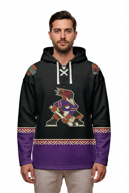 Tucson Roadrunners "Kachina" Alternate AHL Hockey Embroidered Lace Hoodie