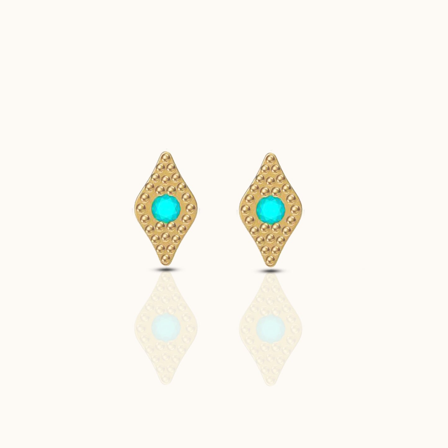 Turquoise Evil Eye Stud Earrings