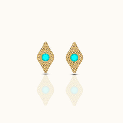 Turquoise Evil Eye Stud Earrings