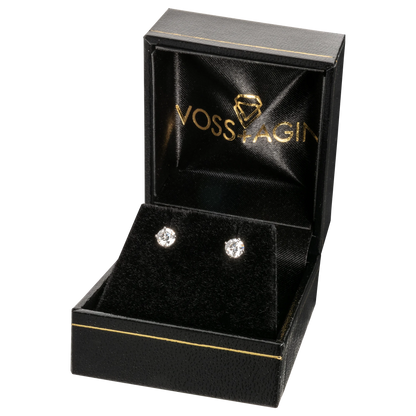 2.00 CTW AGI Certified Lab-Grown Diamond Stud Earrings in Solid 14K Gold - G Color, VS Clarity