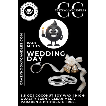 WEDDING DAY - Wax Melts, Scented Coconut Soy, 3.5oz
