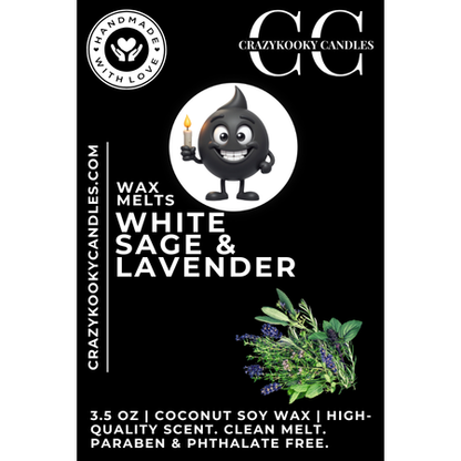 WHITE SAGE & LAVENDER - Wax Melts, Scented Coconut Soy, 3.5oz