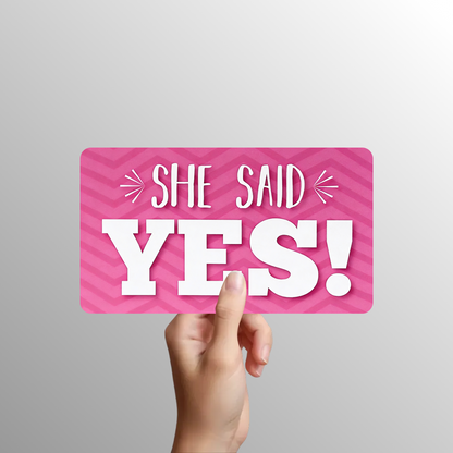 Wedding Photo Booth Props - 6 Double-Sided PVC Signs