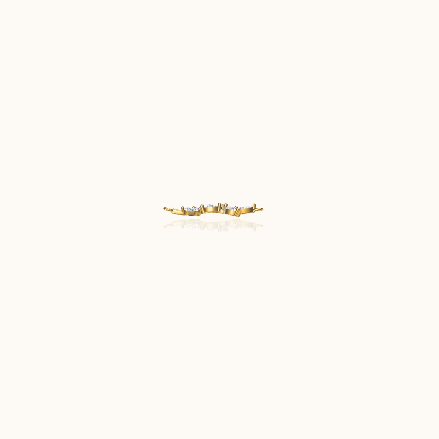 White CZ Leaves Necklace