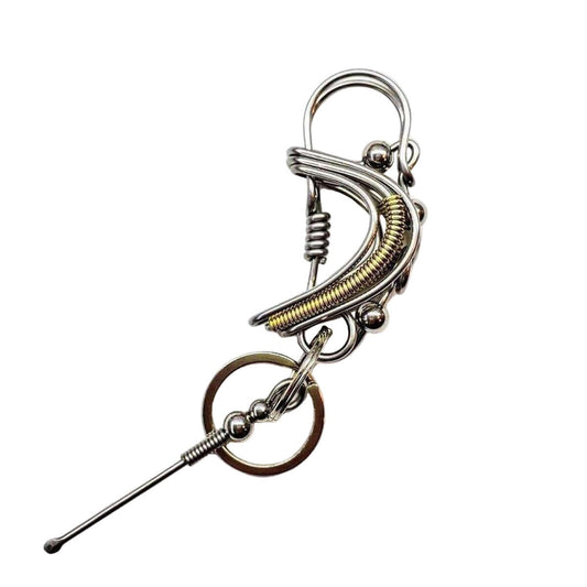 Wire Coiled Birdie Keychain For Him - Limited Edition