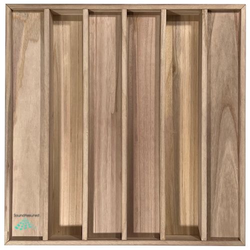 Wood Acoustic Diffuser Panel | Solid Paulownia Wood Sound Diffuser for Studios & Home Theaters