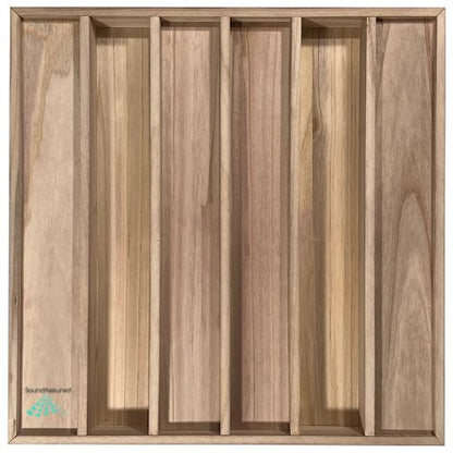 Wood Acoustic Diffuser Panel | Solid Paulownia Wood Sound Diffuser for Studios & Home Theaters