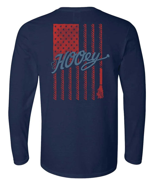 HOOey Flag Fill (Heather Navy) - Mens T-Shirt (Closeout)