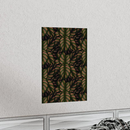 Calathea Pinstripe Botanical Print – Unframed Wall Art