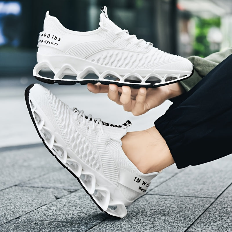 Athletic Footwear for Men - Cozy And Airy Sneakers, Practical, with a Soft Sole Ideal for Prolonged Standing, Featuring a Fish Scale Pattern for Gym Workouts, Walking, And Outdoor Pursuits