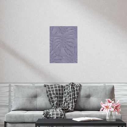 Violet Monstera Botanical Print – Unframed Wall Art