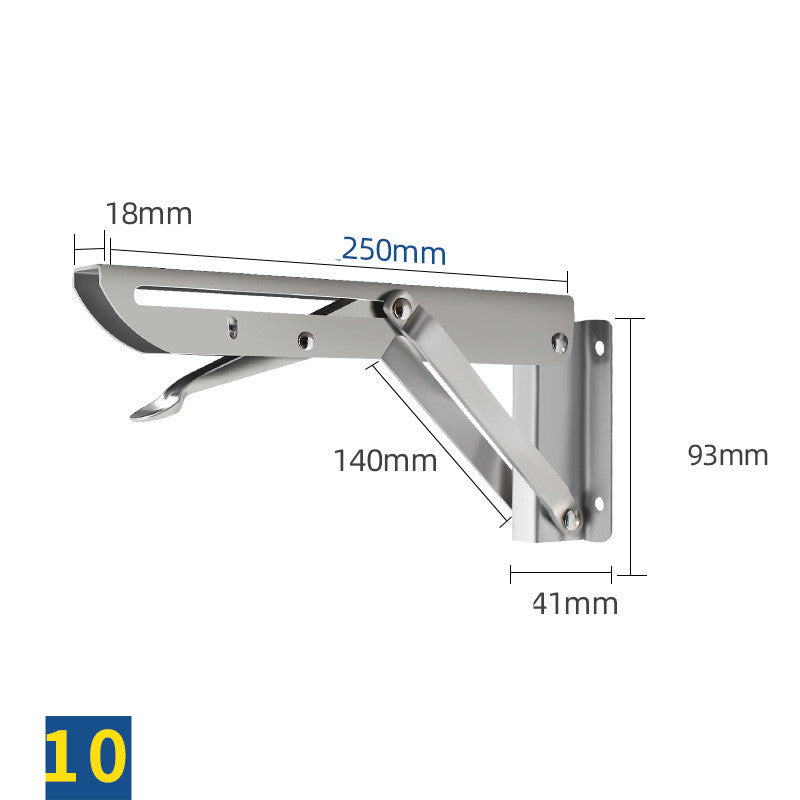 Stainless Steel K-shaped Folding Triangle Bracket Wall Shelf Shelf Support Frame