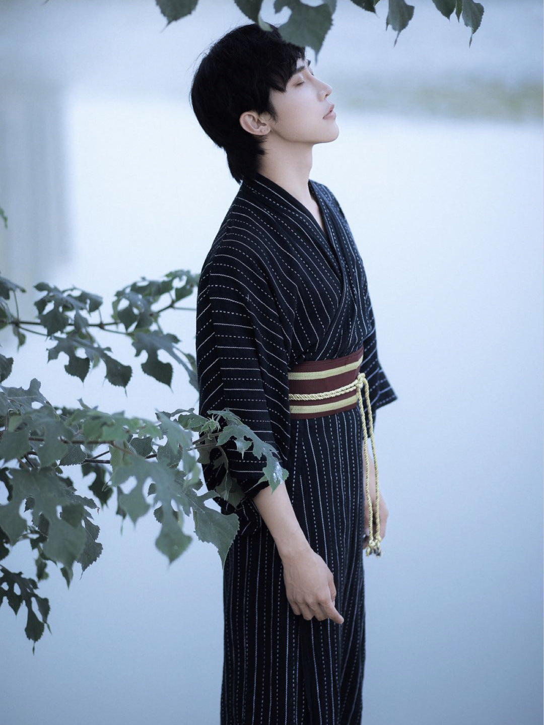Mens Japanese-style Summer Yukata Japanese-style Loungewear