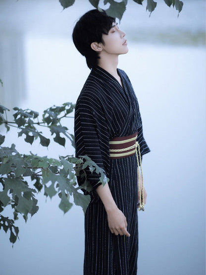 Mens Japanese-style Summer Yukata Japanese-style Loungewear