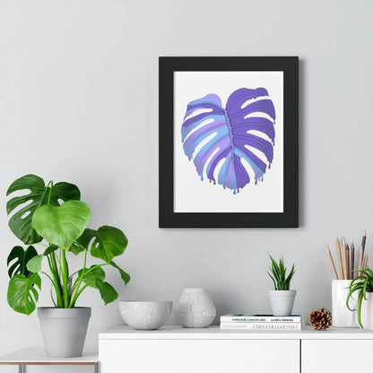 Purple Melting Monstera Framed Print – Botanical Wall Art