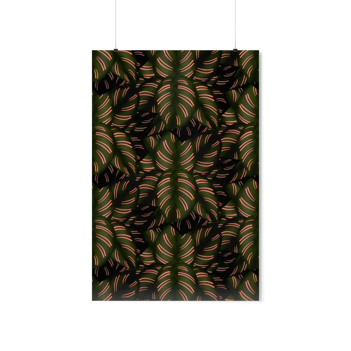 Calathea Pinstripe Botanical Print – Unframed Wall Art