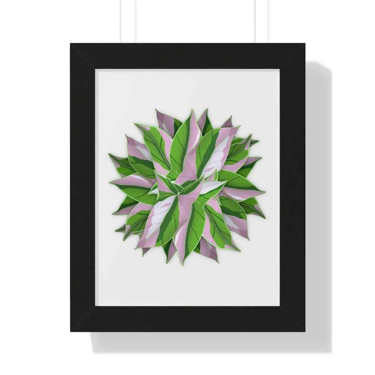 Syngonium Tricolor Pattern Framed Print – Botanical Wall Art