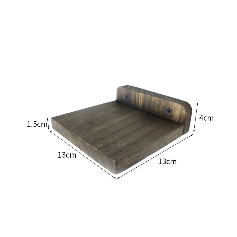 Wooden Wall Ornaments Flower Stand Bedroom Decorative Shelf