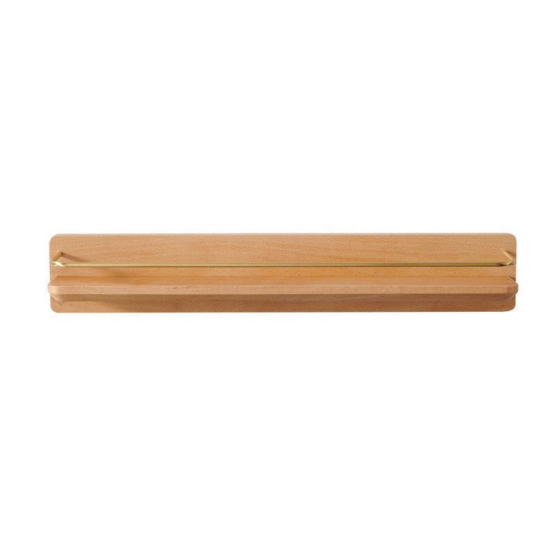 Bathroom Shelf Wall Hanging Free Punching Solid Wood