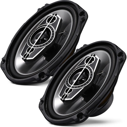 6 X 9 Coaxial Audio Speakers (Pair) 5-way 1000W Peak 4 Ohm Coaxial Tweeters Door Speakers