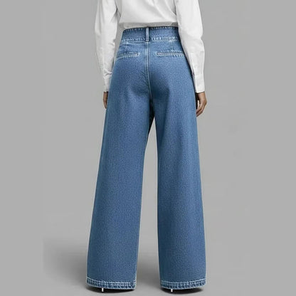 Womens Slim-Straight Leg Fashion Jeans - Versatile High-Quality Denim Trousers