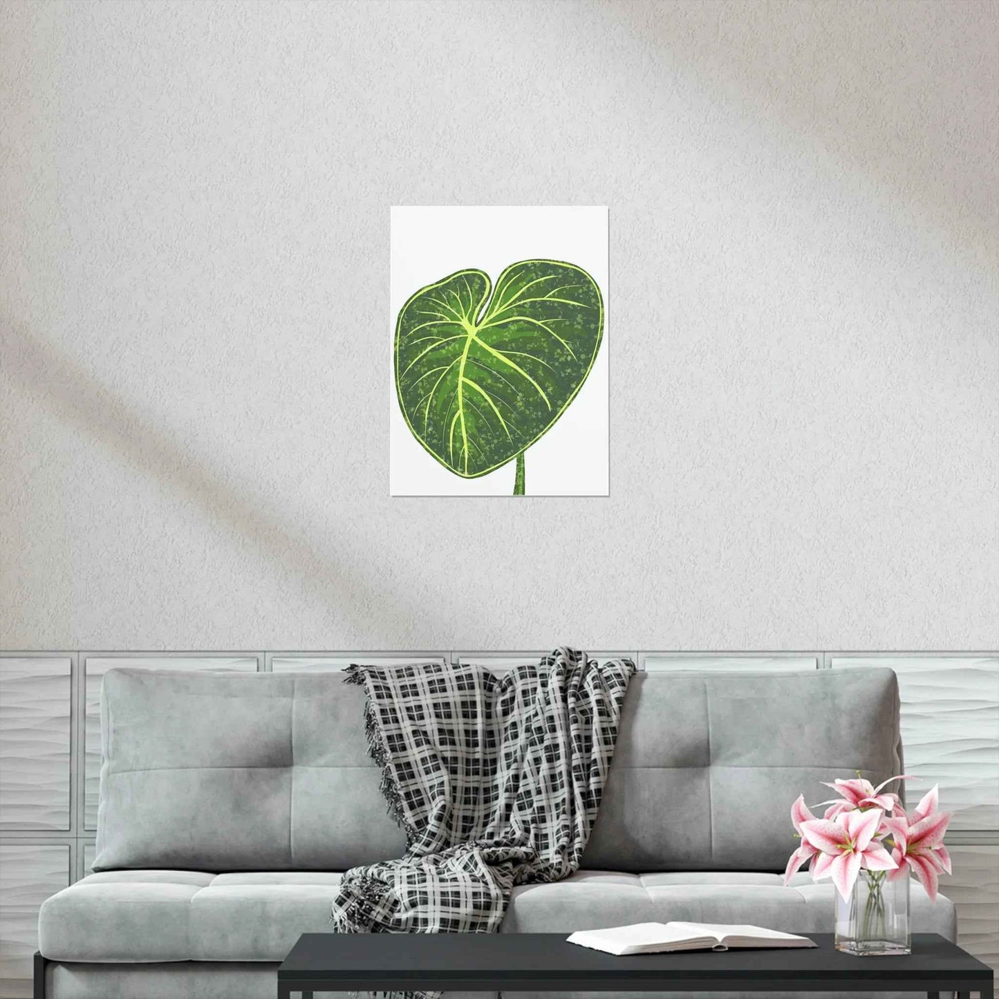 Philodendron Gloriosum Botanical Print – Unframed Wall Art