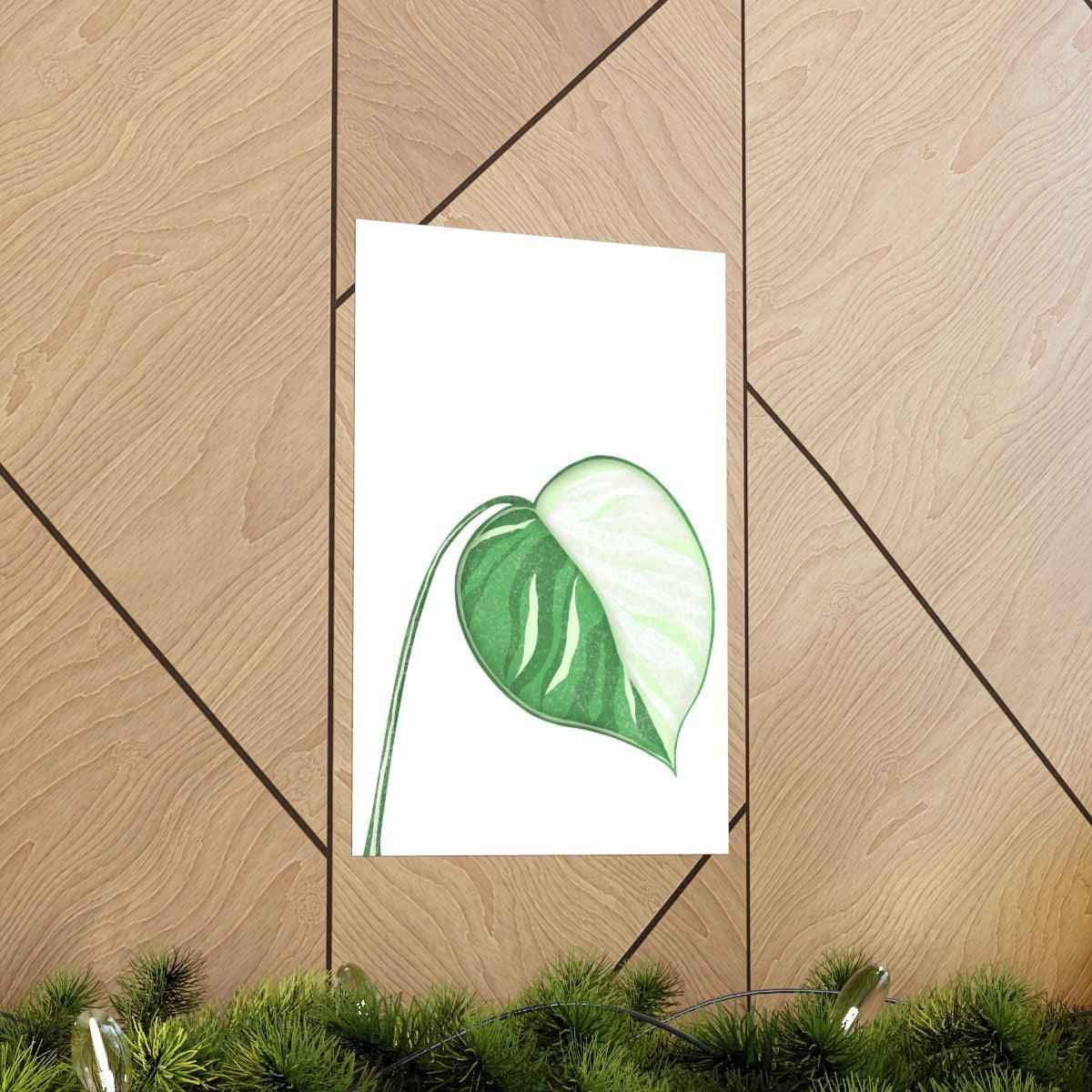 Monstera Albo Botanical Print – Unframed Wall Art